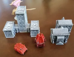 Gothic style Buildings for 6mm / 1:285 scale gaming sample