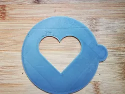 Heart milk foam printing stencil