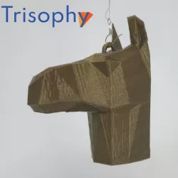 Low poly llama (Head and pendant head version)