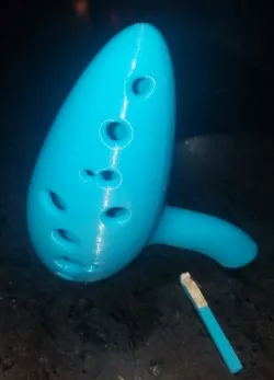 Ocarina with integrated 45 degree mouth piece