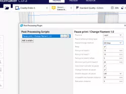 Pause Print / Change Filament 1.0 - Cura Plugin