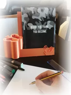 PEN HOLDER AND BOOK HOLDER