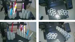 Pen holder with folding transform