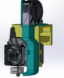 Sapphire Plus mount for Mellow NF-BMG Aero direct extruder