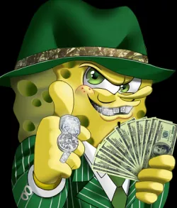 Spongebob Gangster  Spray Stencil