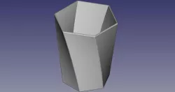 Twisted Hexagon Pencil Cup / Toothbrush Holder