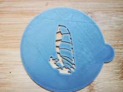 Windsurfing milk foam printing stencil
