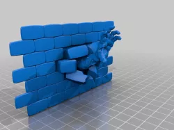 Zombie hand on a wall