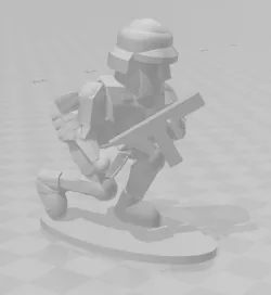 1-100 WW2 German Afrika Korps Infantry Crouching