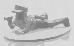 1-100 WW2 German Afrika Korps Infantry Prone