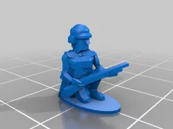 1-100 WW2 German Afrika Korps Infantry Squatting
