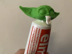Baby Yoda Elmex Toothpaste Vomit