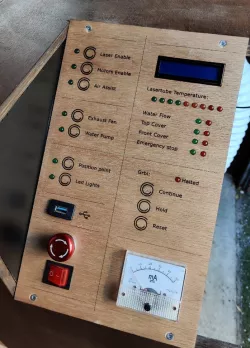 Control panel for GRBL laser cutters