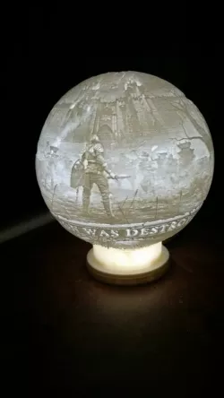 Demon's Soul lamp with clip on base.