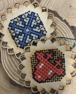 Laser Cut Cross Stitch Ornaments