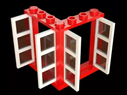 Lego compatible narrow and corner window