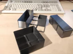 Modular boxes with grid holder - with rounded edges