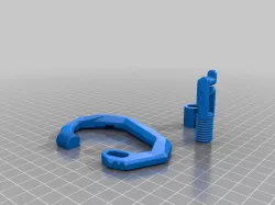 Origami Carabiner by ddf3d.com with screw thread