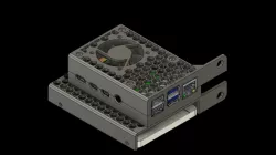 Raspberry Pi 4 + Fan + SSD Tray 1U Rackmount
