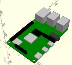 Raspberry Pi 4 model B OpenScad model