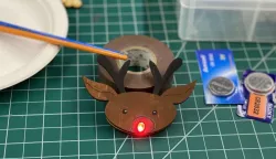 Reindeer Light-Up Pin