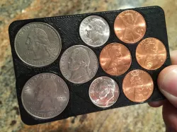 The $1 Coin Card - Always carry exact change in your wallet!