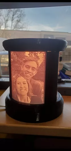 Three Panel Lithophane Lamp