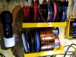 Wall mount for cable spool holder