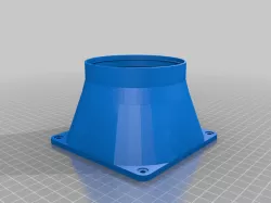 120mm Fan Adapter to 90mm id for k40 stock exhaust duct