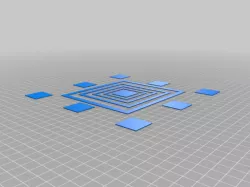 3D Printer Bed Level Calibration Test 3MF STL