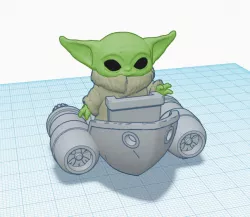 #3DBenchy Crest Grogu 