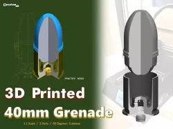 40mm M713 Practice Grenade Assembly - Cutaway