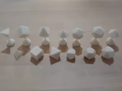 7 Piece Sharp Edged Dice Set (With and Without Sprues)