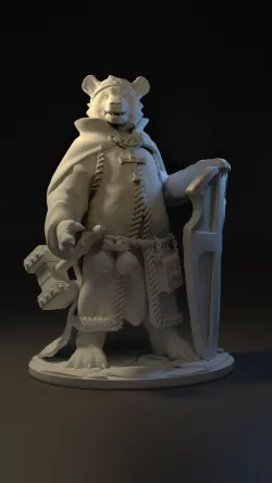 Bear Cleric - Tabletop Miniature