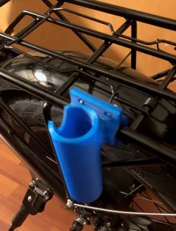 Bike rack fishing pole holders