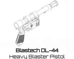 Blastech DL-44 Heavy Blaster Pistol (Fires plastic bullets) (STL files coming February 18)
