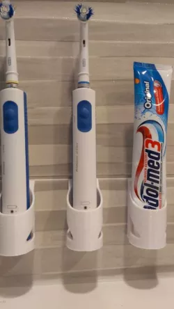 Braun Electrial Toothbrush Bathroom Wall Holder (No Screw)
