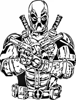Deadpool stencil 20