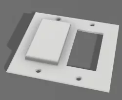 Dual Rocker Switch 1 Covered Plate