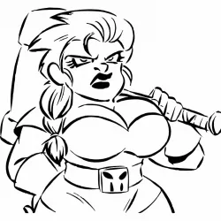 Dwalf Girl stencil