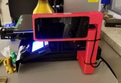 Holder for smart phones up to Samsung S8 to hold phone to record print head on Ender 3.
