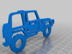 jeep keychain 3D Print Model in Keychains 3DExport