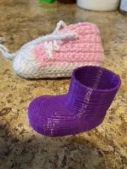 Knit or Crochet Baby Bootie Insert for Display