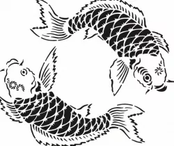 Koi Fish stencil