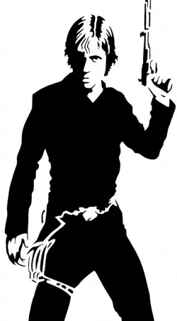 Luke Skywalker stencil