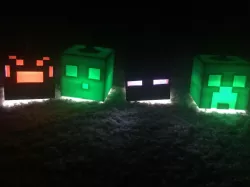 Minecraft Mob Head Christmas Lights