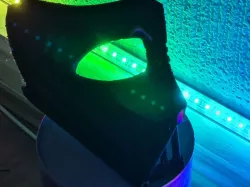 OrcDoc's Darth Vader Face mask - Eye and vent holes, cut in half