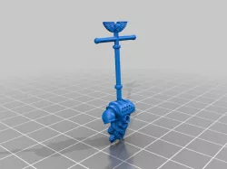 Retro Space Warrior Backpack with Banner pole