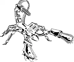 Robot Scorpion stencil