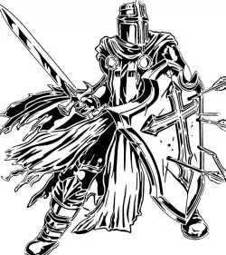 Templar Knight stencil 2